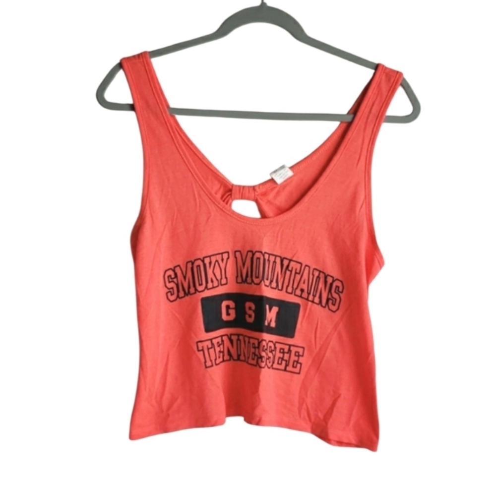 Tennessee Orange Coral Open Back Top Size Small